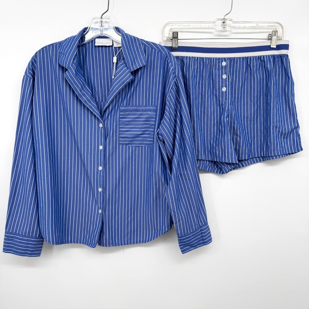 Caroline Constas Pajamas Top Shorts Set Small Loungewear Quiet Luxury Minimalist